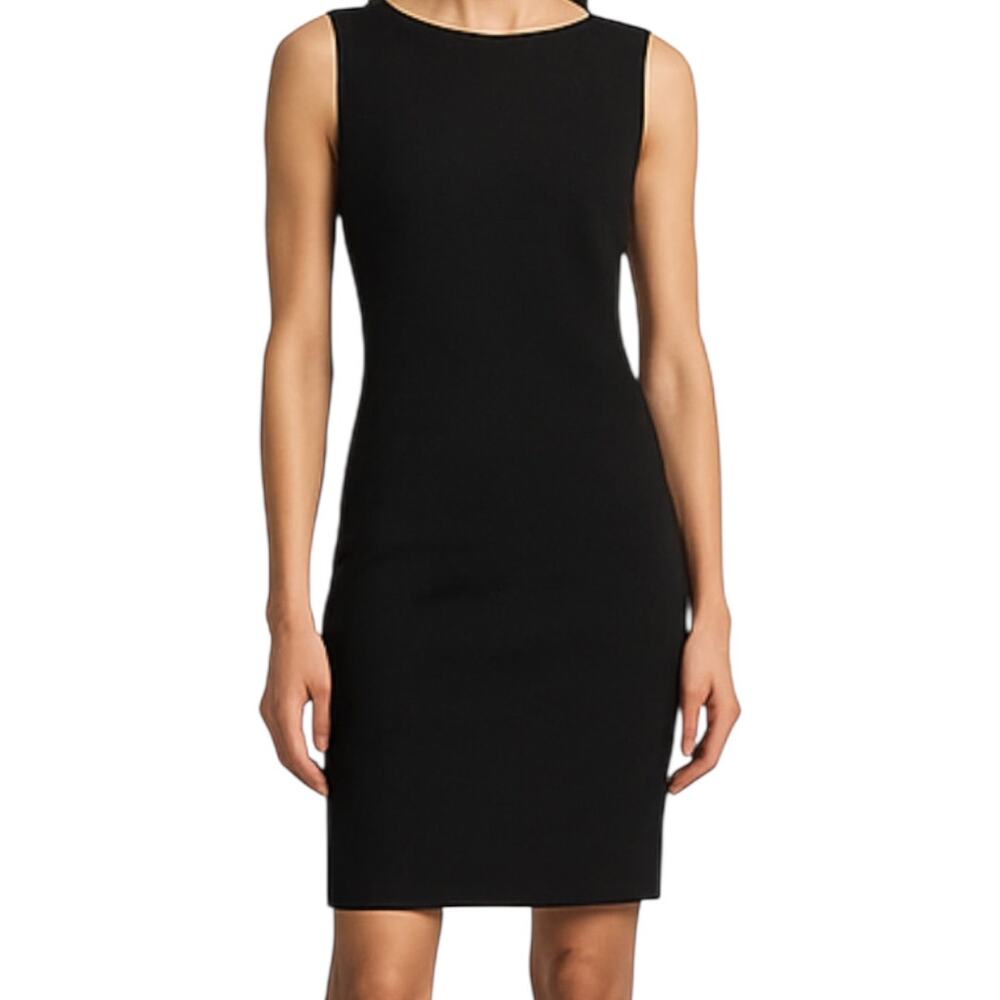 Lauren Ralph Lauren Sheath Mini Dress Pockets Cap Sleeve Career Office Black 10